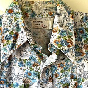 Stockman by PMC Men's Vintage Floral Button Down Shirt